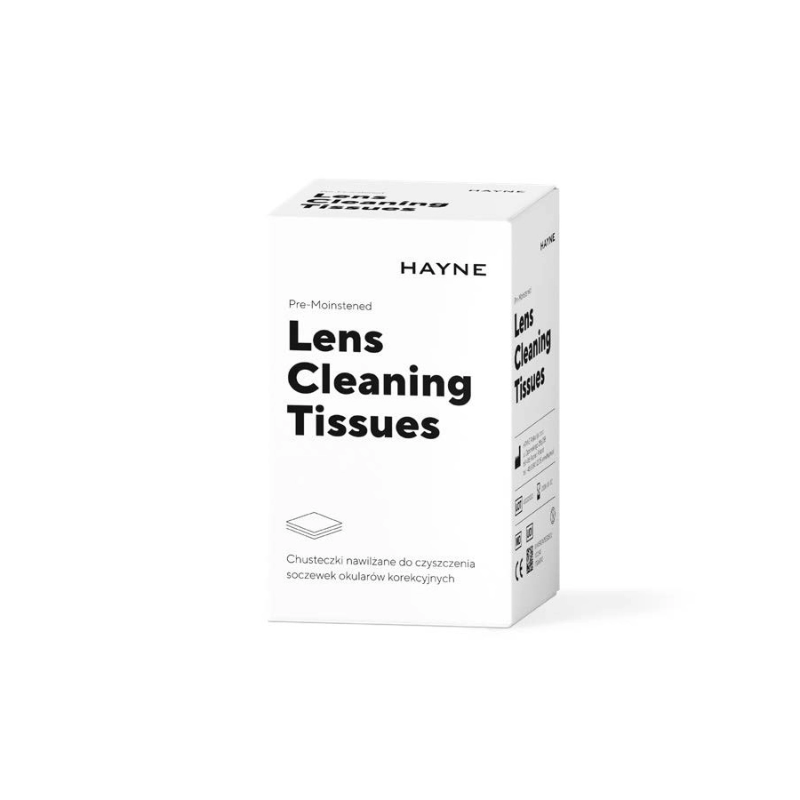 Chusteczki nawilżone do okularów Hayne Cleaning Tissues